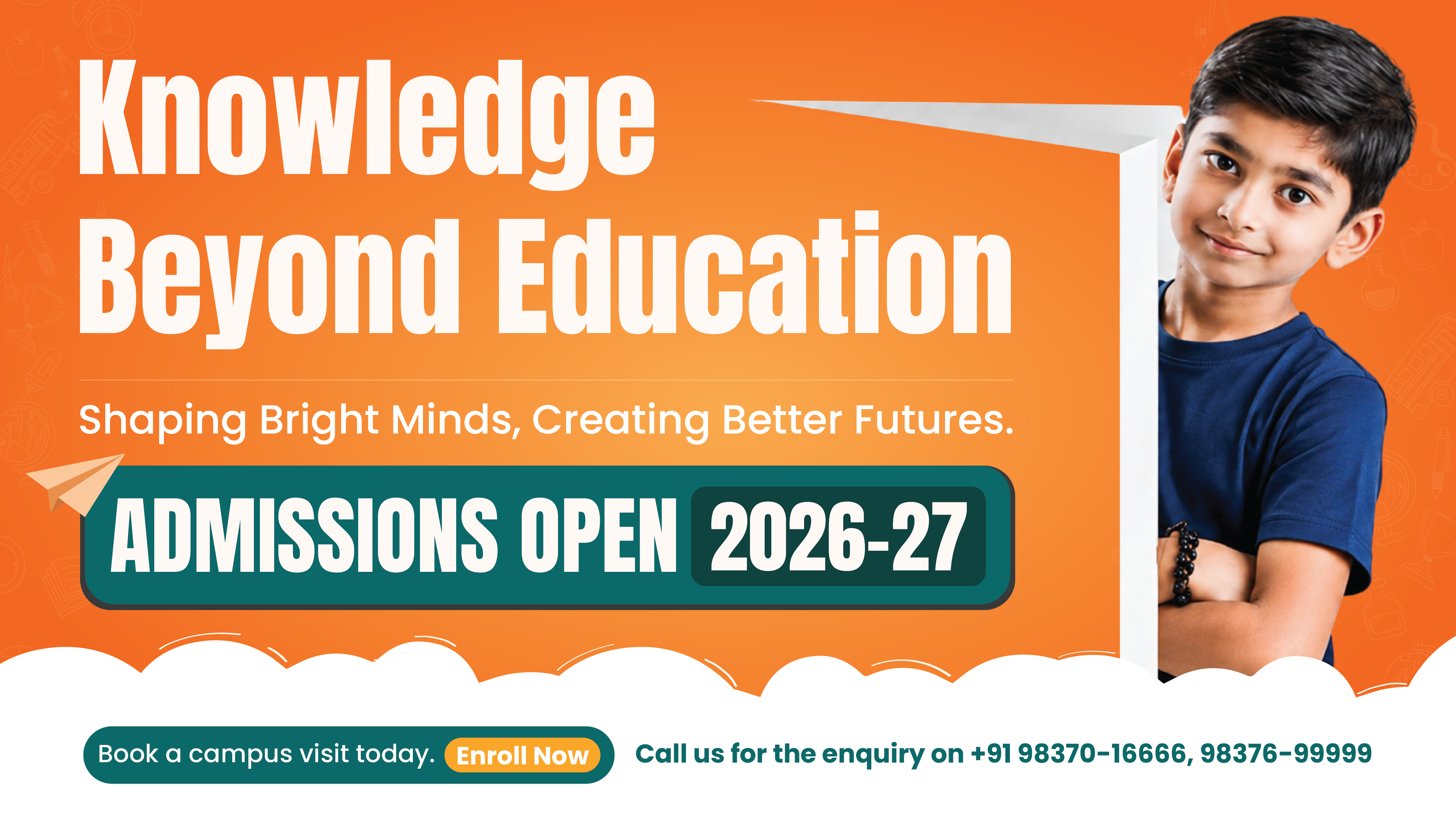 DPS Agra Knowledge Beyond Education admissions open 2026-27 campaign banner